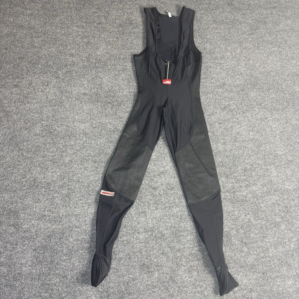 ASSOS Men's XL Winter Cycling Bib Tights Black Airblock Stirrup Full Length